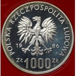 Próba SREBRO 1.000 złotych 1986 Pomnik - Szpital