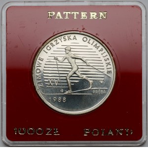 Muster SILBER 1.000 Gold 1987 XV. Olympische Winterspiele