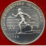 Ukážka SILVER 1 000 zlatých 1987 XV. zimné olympijské hry