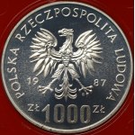 Próba SREBRO 1.000 złotych 1987 XV Zimowe Igrzyska Olimpijskie