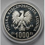 Próba SREBRO 1.000 złotych 1985 Wiewiórka