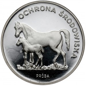 Stříbro 100 zlatých 1981 Koně
