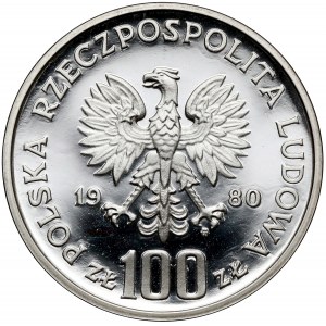 Próba SREBRO 100 złotych 1980 Głuszce