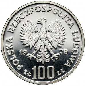 Próba SREBRO 100 złotych 1978 Bóbr