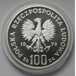 Próba SREBRO 100 złotych 1978 Bóbr