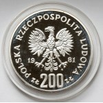 Próba SREBRO 200 złotych 1981 Bolesław II Śmiały - półpostać