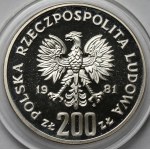 Próba SREBRO 200 złotych 1981 Władysław I Herman - półpostać