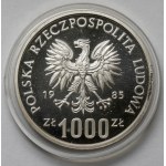 Próba SREBRO 1.000 złotych 1985 Przemysław II - półpostać