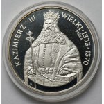 Próba SREBRO 1.000 złotych 1987 Kazimierz III Wielki - półpostać