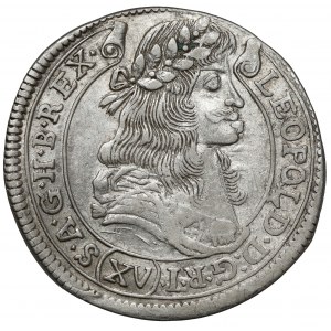 Maďarsko, Leopold I., 15 krajcars 1679 KB