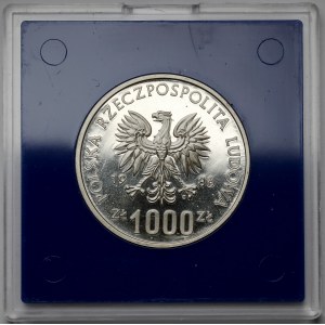 STŘÍBRNÝ vzorek 1 000 zlatých 1986 Vladislav I. Loketský vysoký