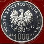 Próba SREBRO 1.000 złotych 1986 Sowa