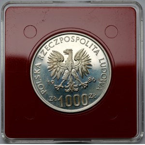 Vzorek stříbra 1 000 zlatých 1986