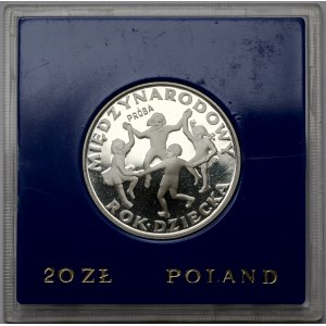 Próba SREBRO 20 złotych 1979 Rok Dziecka