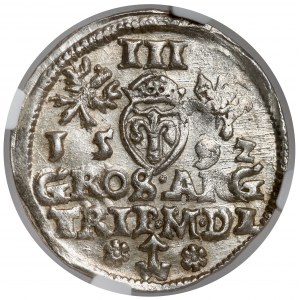Zygmunt III Waza, Trojak Wilno 1592 - piękny