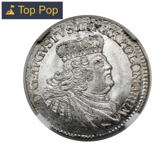 August III Sas, Trojak Lipsk 1756 EC - okazowy