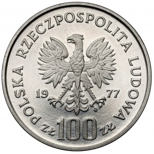 Próba NIKIEL 100 złotych 1977 Żubr