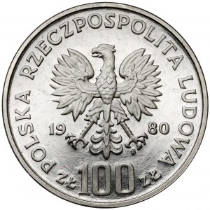 Próba NIKIEL 100 złotych 1980 Głuszce