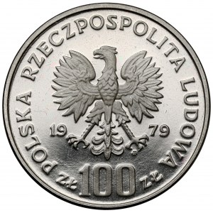 Próba NIKIEL 100 złotych 1979 Kozica na skale