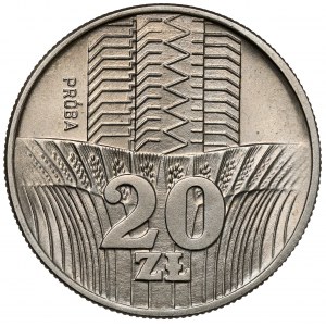 Próba CuNi 20 złotych 1973 Wieżowiec