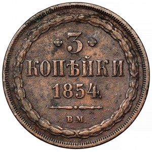 3 Kopeken 1854 BM, Warschau