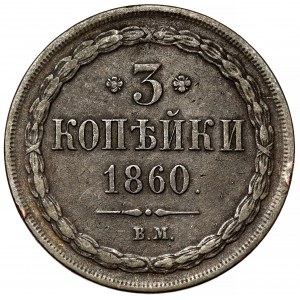 3 Kopeken 1860 BM, Warschau