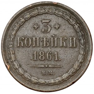 3 kopějky 1861 BM, Varšava