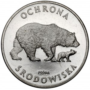 Proba NIKIEL 100 złotych 1983 Niedźwiedzie