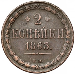 2 kopejky 1863 BM, Varšava - posledný