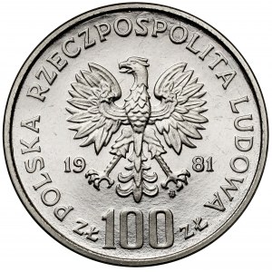 Próba NIKIEL 100 złotych 1981 gen. broni Władysław Sikorski - na wprost