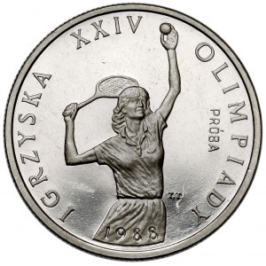 Próba NIKIEL 200 złotych 1987 Igrzyska XXIV Olimpiady - Tenisistka