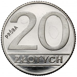 Próba NIKIEL 20 złotych 1989