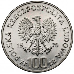 Próba NIKIEL 100 złotych 1978 Janusz Korczak