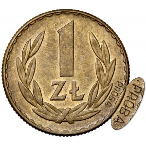 Próba MOSIĄDZ 1 złoty 1957 - PRÓBA nisko