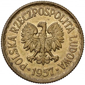 Vzorkovaná mosadz 1 zlato 1957 - PRÓZA nízka