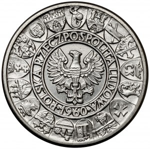 Próba NIKIEL 100 złotych 1960 Mieszko... głowy - mały orzeł