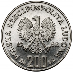 Próba NIKIEL 200 złotych 1982 XII MŚ w piłce nożnej - Espana