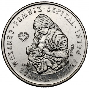 Próba NIKIEL 100 złotych 1985 Pomnik - Szpital Centrum Zdrowia Matki Polki