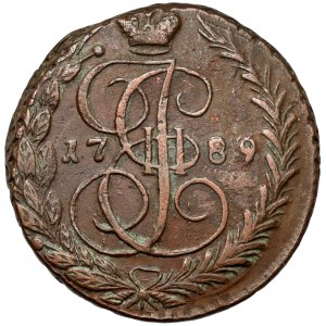Rusko, Kateřina II, 5 kopějek 1789, Jekatěrinburg