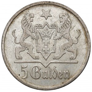 Danzig, 5 Gulden 1923 - sehr schön