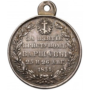Rosja, Mikołaj I, Medal za zdobycie Warszawy 1831