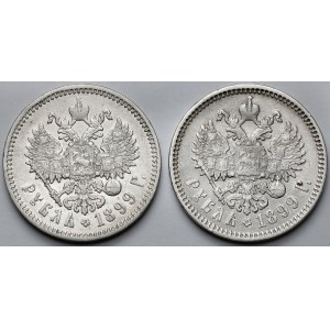 Russland, Nikolaus II, Rubel 1899 FZ - Satz (2 Stück)