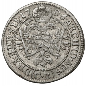 Slezsko, Joseph I, 3 krajcara 1706 CB, Brzeg