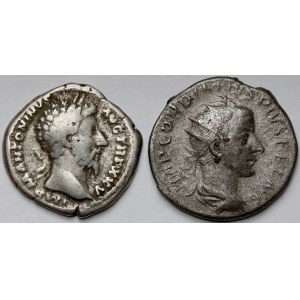 Marcus Aurelius and Gordian III, Denarius and Antoninian - lot (2pcs)