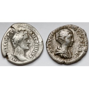 Antoninus Pius and Plautilla, Denarii - lot (2pcs)
