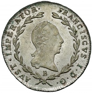 Rakúsko, Francis I, 5 krajcars 1818-B, Kremnica