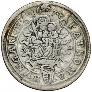 Ungarn, Leopold I., 15 krajcars 1674 KB