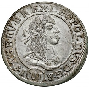 Maďarsko, Leopold I, 6 krajcarů 1670 KB