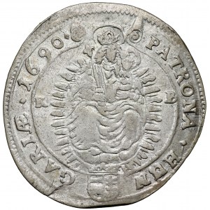 Maďarsko, Leopold I., 15 krajcars 1690 KB