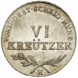 Rakúsko, Francis II, 6 krajcars 1803-H, Günzburg